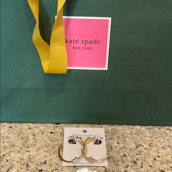 Kate Spade Gold Magnolia Hoops - Picture 1 of 6